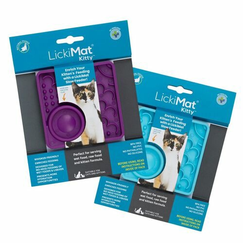 Kitty Slow Food Bowl Anti-Anxiety Mat For Kittens Bowls & Fountains Purple