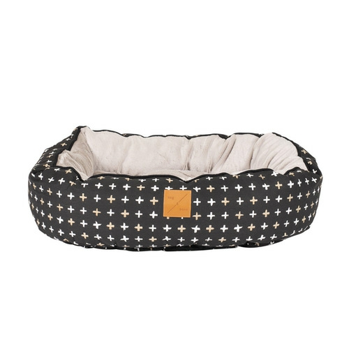 Mog & Bone 4 Seasons Reversible Dog Bed – Black Metallic Cross Beds & Blankets