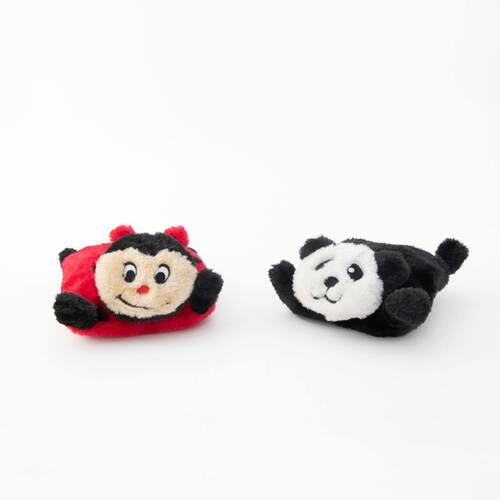 Squeakie Pads Small Dog Toy – Ladybug & Panda 2-Pack Dog